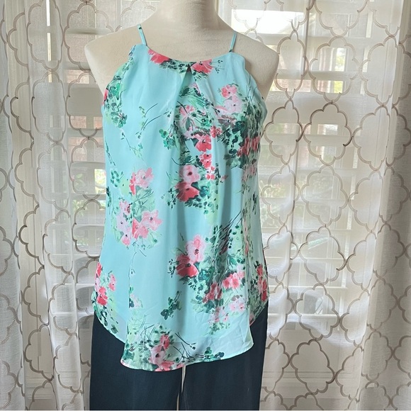 B-Wear Women's Halter Top Sleeveless Spaghetti Straps Floral Size Size Medium - Picture 1 of 7